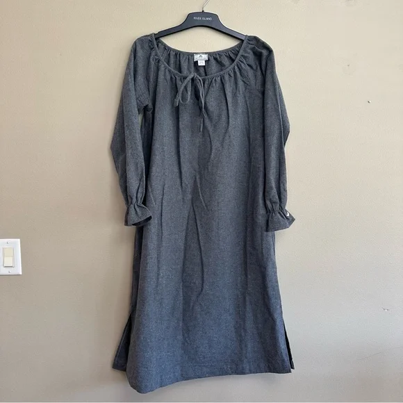 Women's Petite Plume 100% Brushed Twill Cotton Delphine Nightgown - Picture 3 of 9